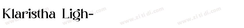 Klaristha Ligh字体转换